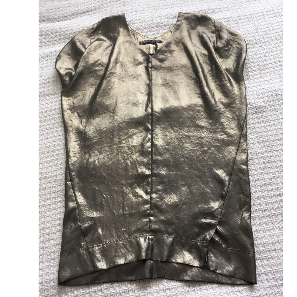 All Saints Metallic Bronze Dress